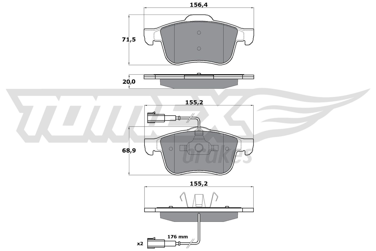 TOMEX Brakes TX 15-25 Sada...